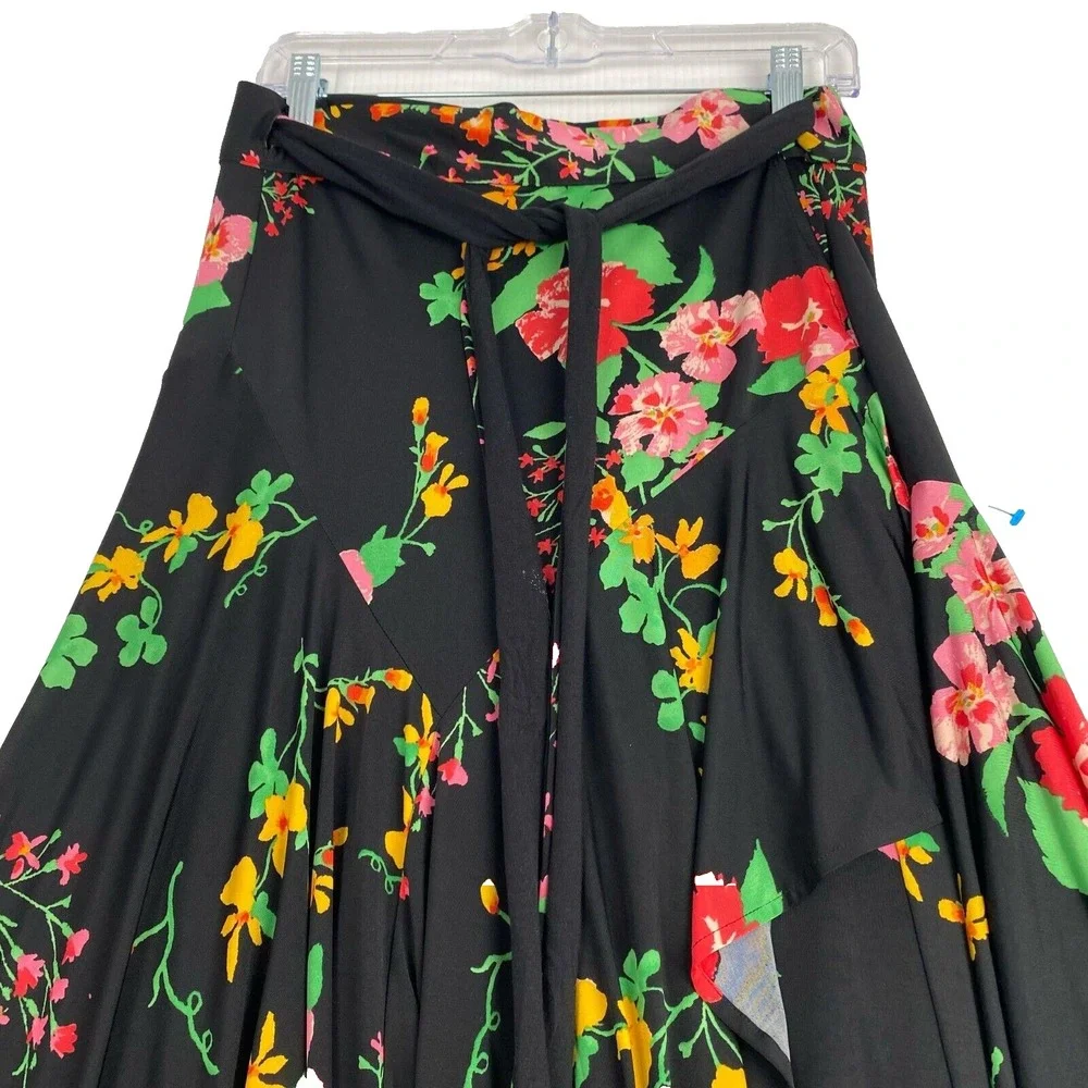 Cabi Midnight Women's Size M Floral Drama‎ Tie-Waist Wrap Skirt.Spring,resorts